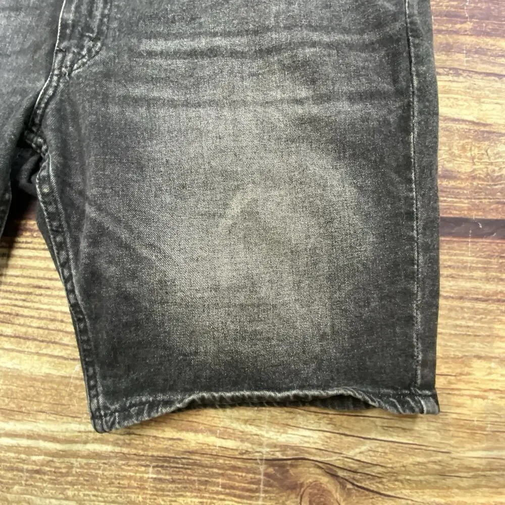 Levi's 511 Jean Shorts Mens 42 Standard Tapered Cut-Off Denim Black Light Wash